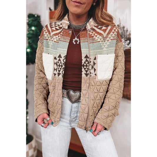 European And American Fashion & Trend Printed Warm Jacket