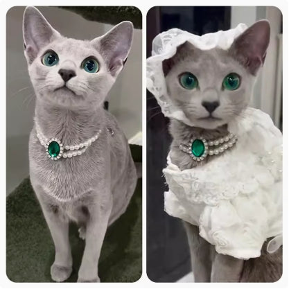 Cat Pet Jewelry Water Drop Pendant Rabbit Necklace