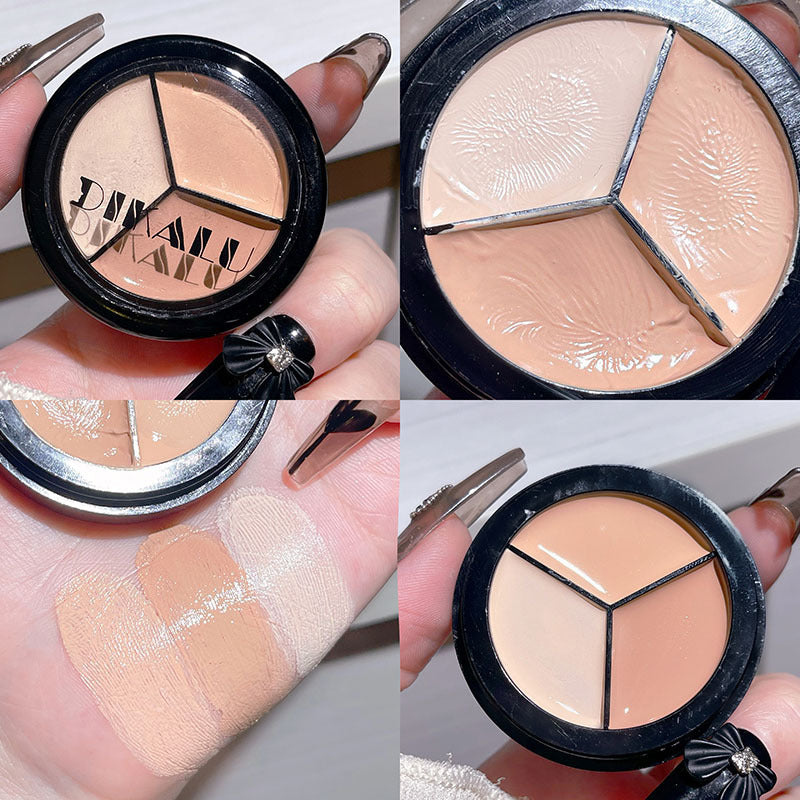 Three-color Concealer Highlight Repair Discoloration Resistant