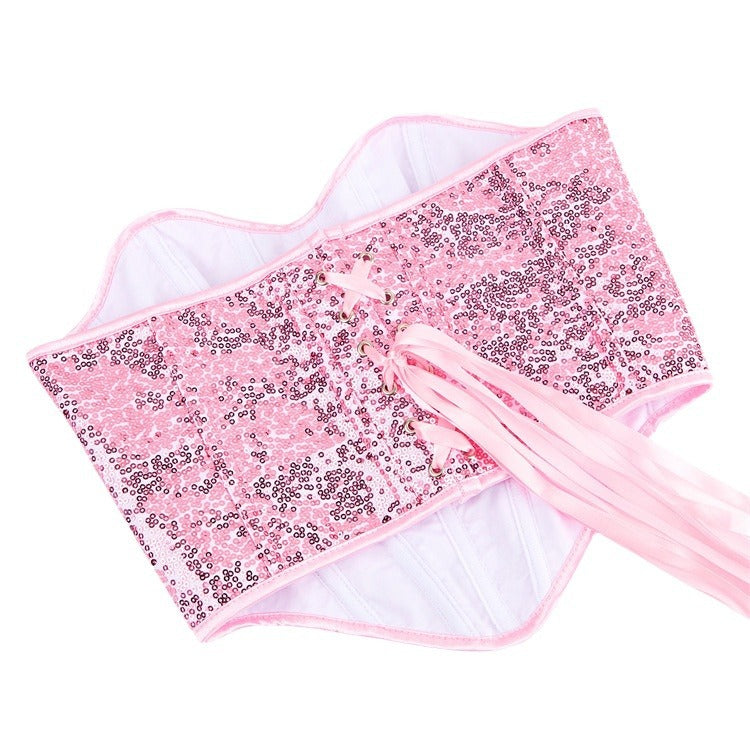 Small Circle Sequined Women's Tube Top Chest Support Waist Trimming And Body Shaping Top