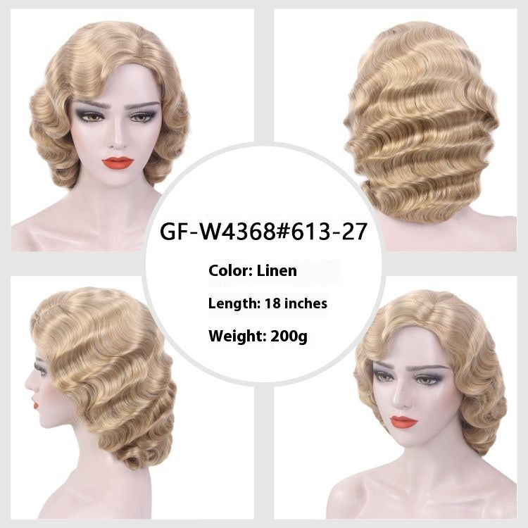 Vintage Water Ripple Hand Push Wave Wig