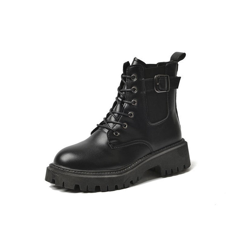 New British Style Comfortable Mid-tube Thick-soled Fashion Boots