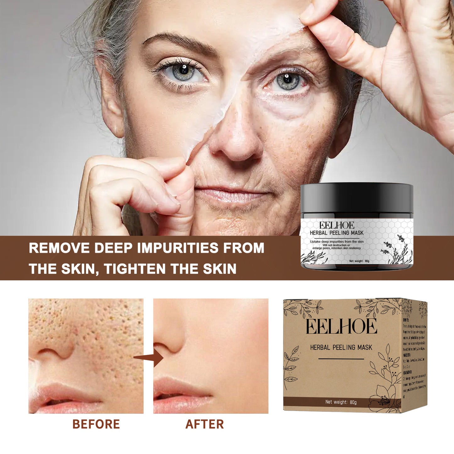 Tear And Pull Deep Cleansing Skin Nose Blackhead Firming Pores Nourishing And Hydrating Facial Mask