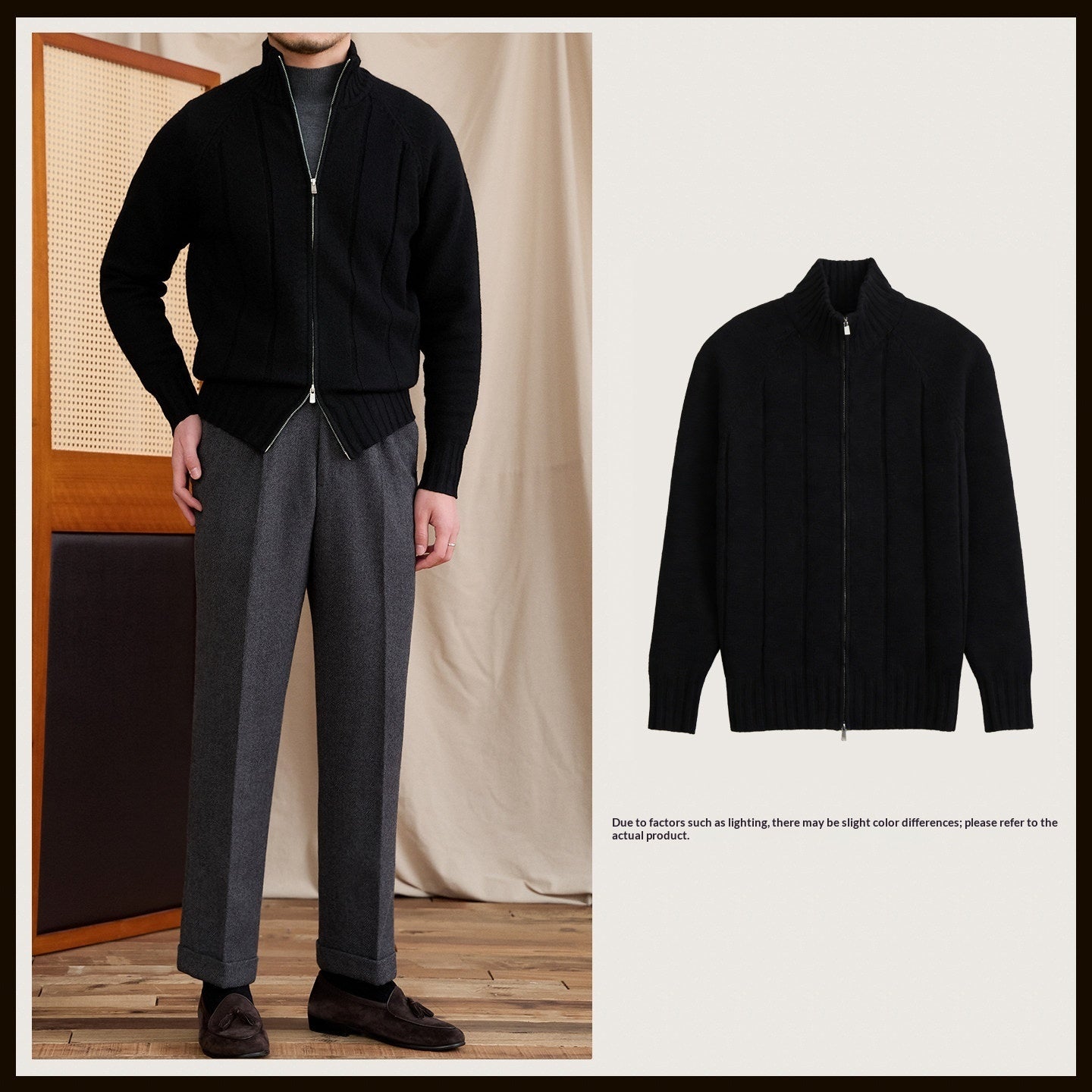 Short, Stylish Wool-blend Sweater For Men