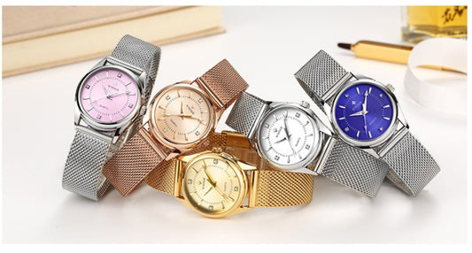 Women's Mesh Strap Quartz Watch Waterproof Student