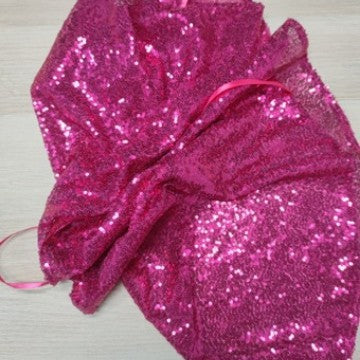 Polyester Golden Bottom Apron Decorative Sequins