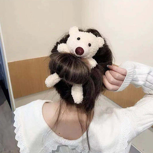 Cute Plush Circle Scalp Band Tie Ponytail Hair Rope