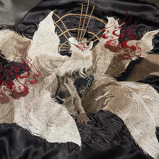 Men's Embroidered Nine Tail Jacket Coat