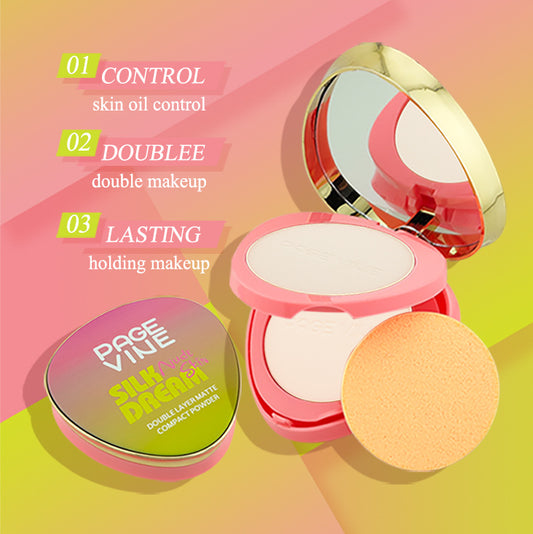 Concealer And Moisturizer Oil Control And Waterproof Sweat-proof Long-lasting Wet And Dry Dual-use Double Layer Powder
