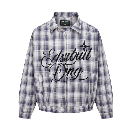 American Style Loose Plaid Lapel Jacket Trendy Men