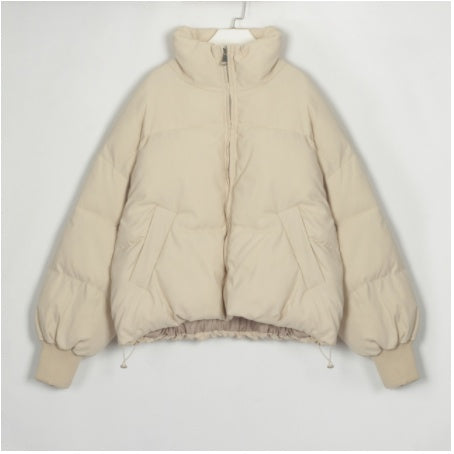 Stand Up Collar Fluffy Little Padded Jacket