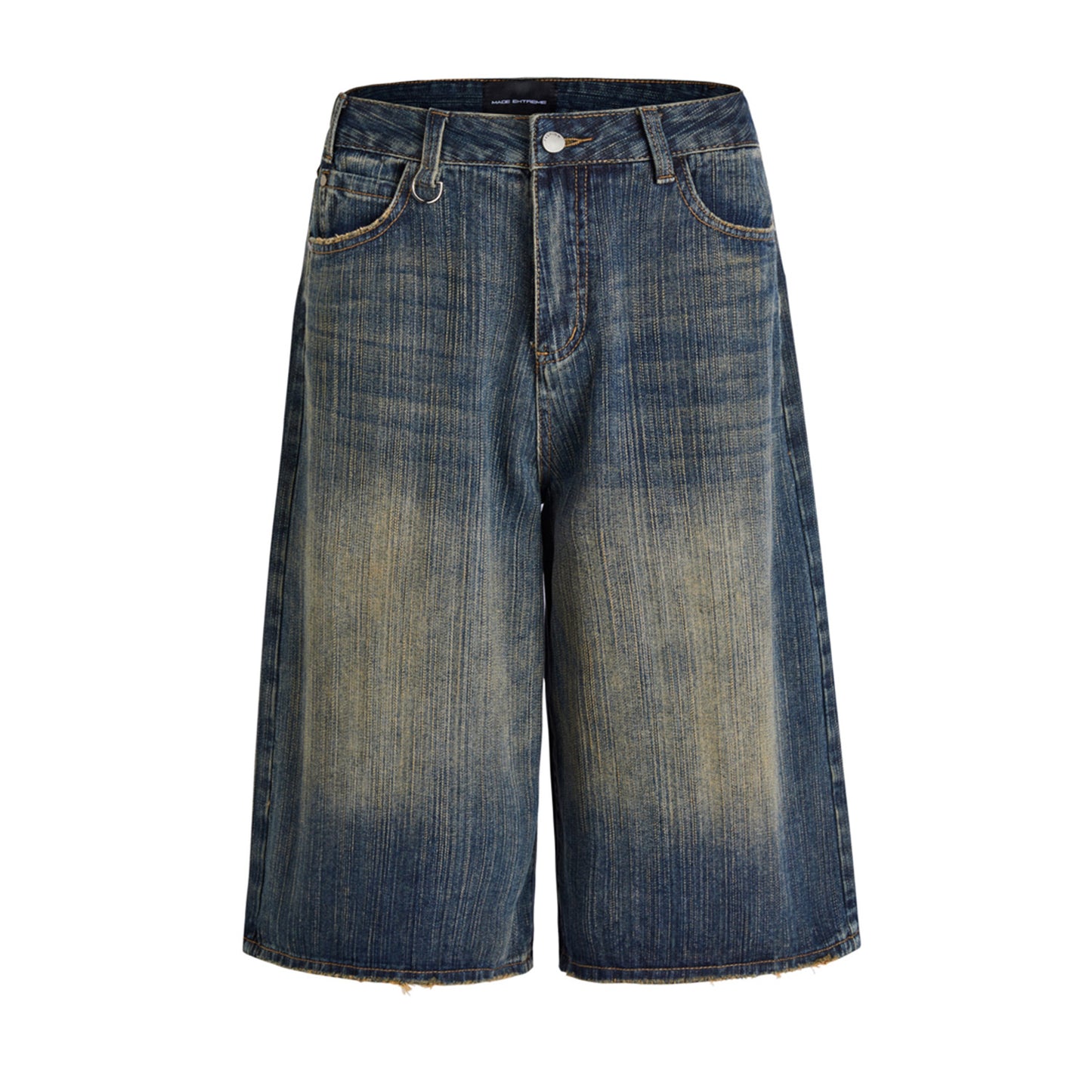 Wide Leg Cropped Jeans Summer Retro Washed Distressed Straight