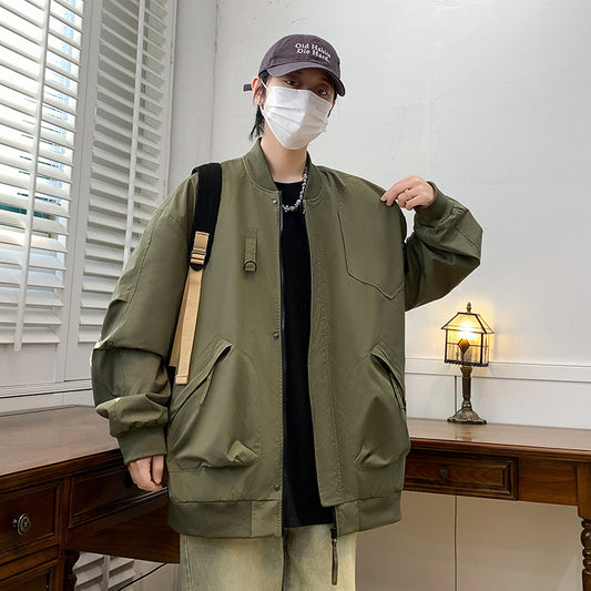 Spring And Autumn Men's Business Shirt Trendy Jacket Coat