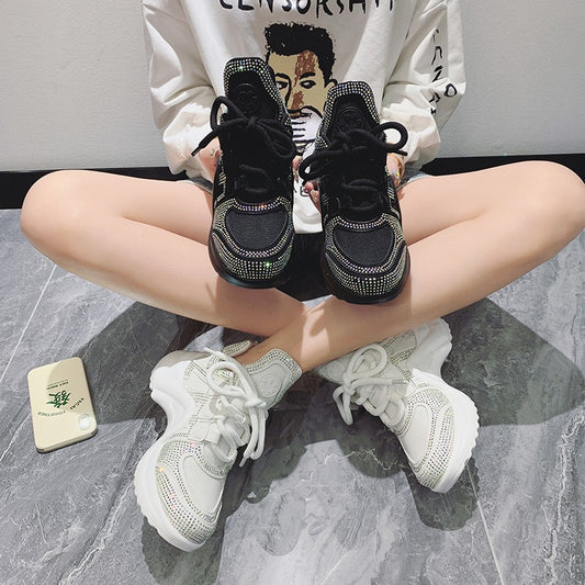 Women's Summer Patch Rhinestone Full Rhinestone Sneakers