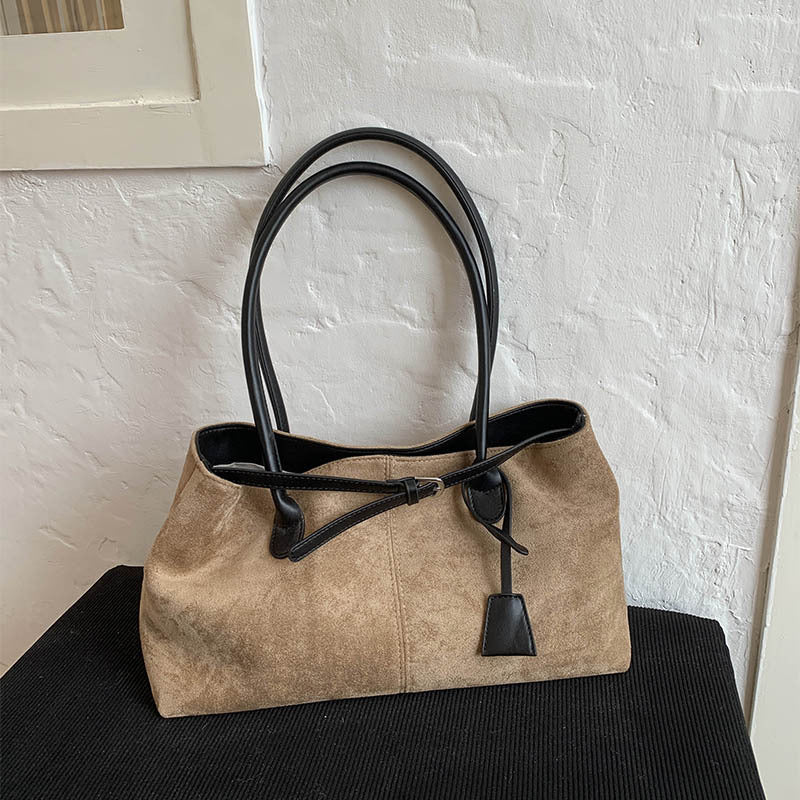 Retro Matte Leather Handbag Fashion Style