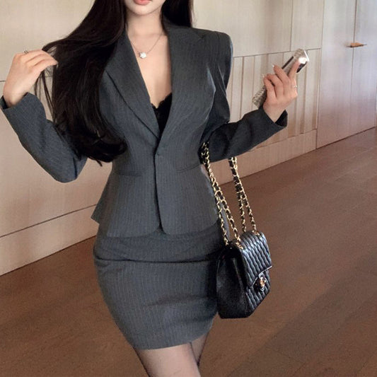 Two-piece Set Blazer Jacket And Pencil Skirt