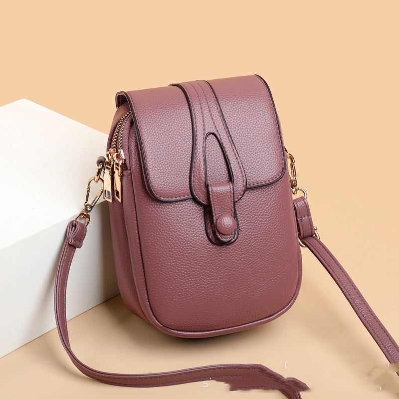 Vertical Single Shoulder Diagonal Span Large Capacity Vintage Bag