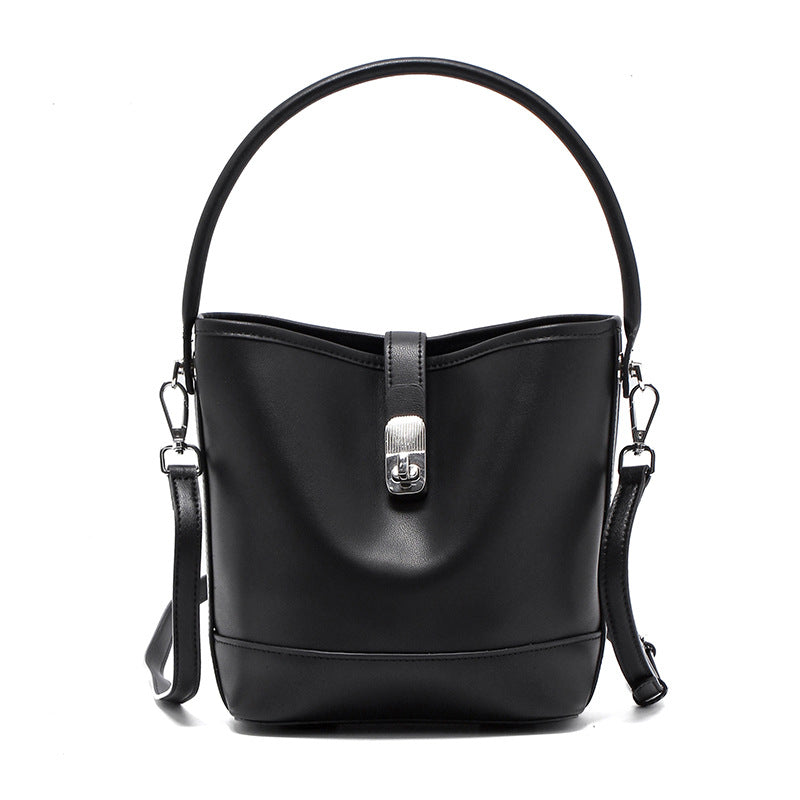 Women's Fashion High Quality Cowhide Bucket Bag