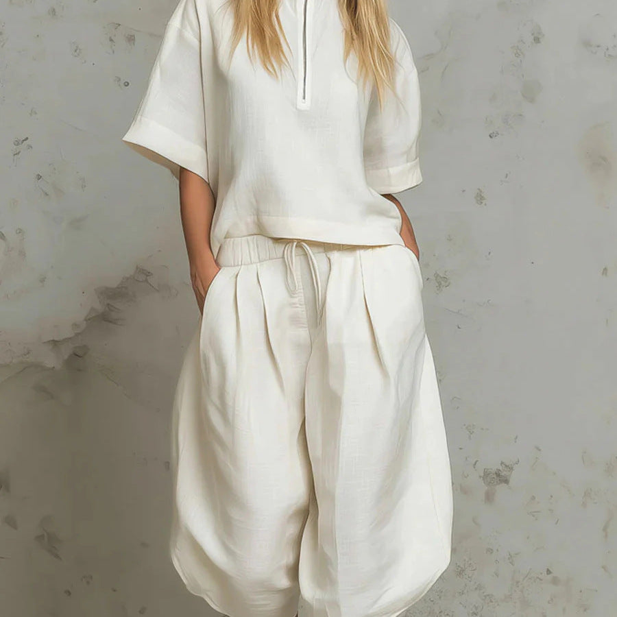 Summer Plus-Size Loose Elegant Casual Chic Youthful Fashionable Sportswear Set