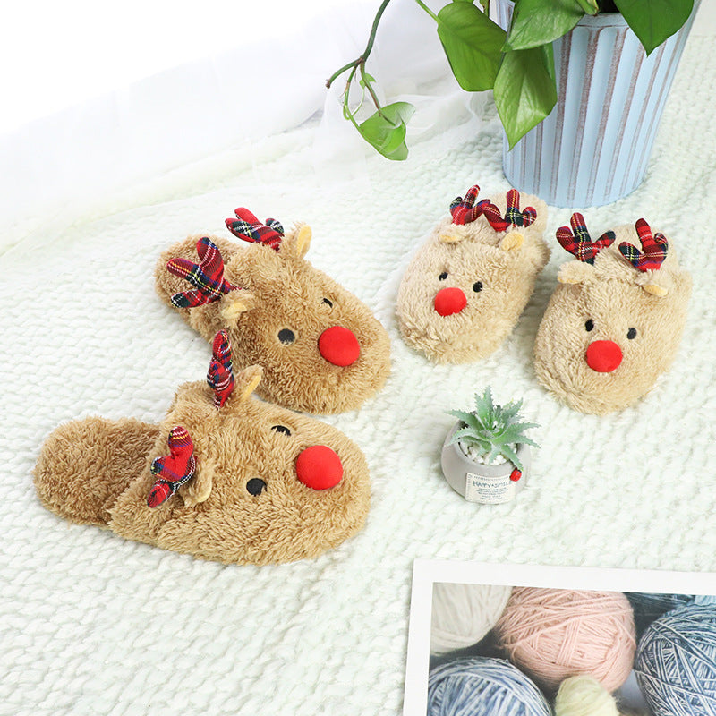 Home Floor Anti-slip Cartoon Lamb Wool Slippers