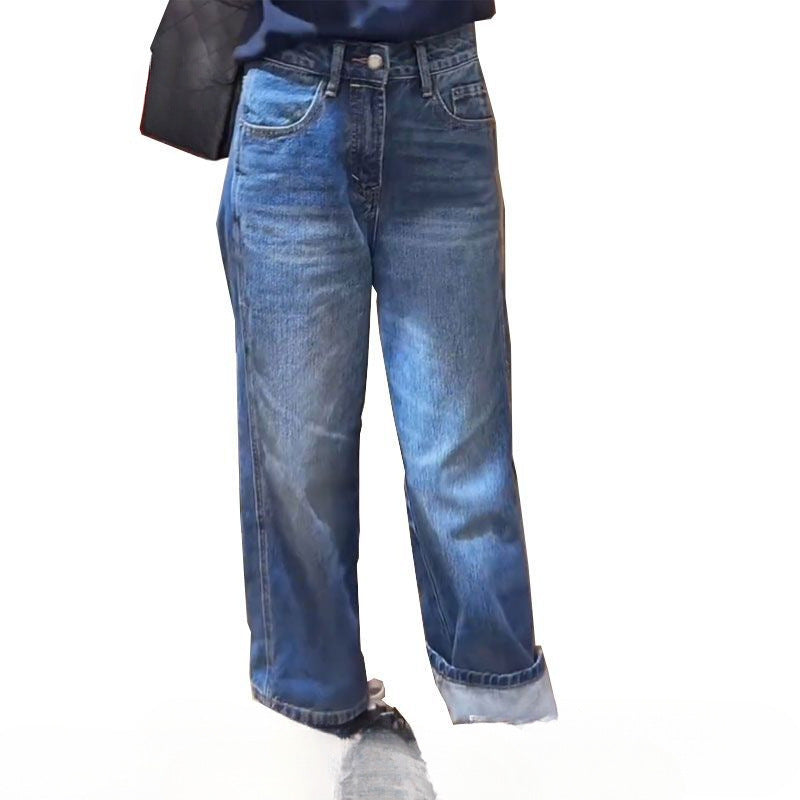 Retro vide ben Jeans Dame Lille Store Størrelse