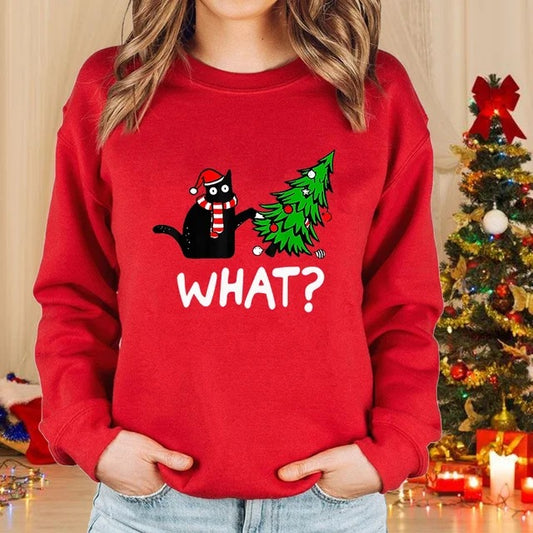 Dame Julesweater Rund Hals Langærmet
