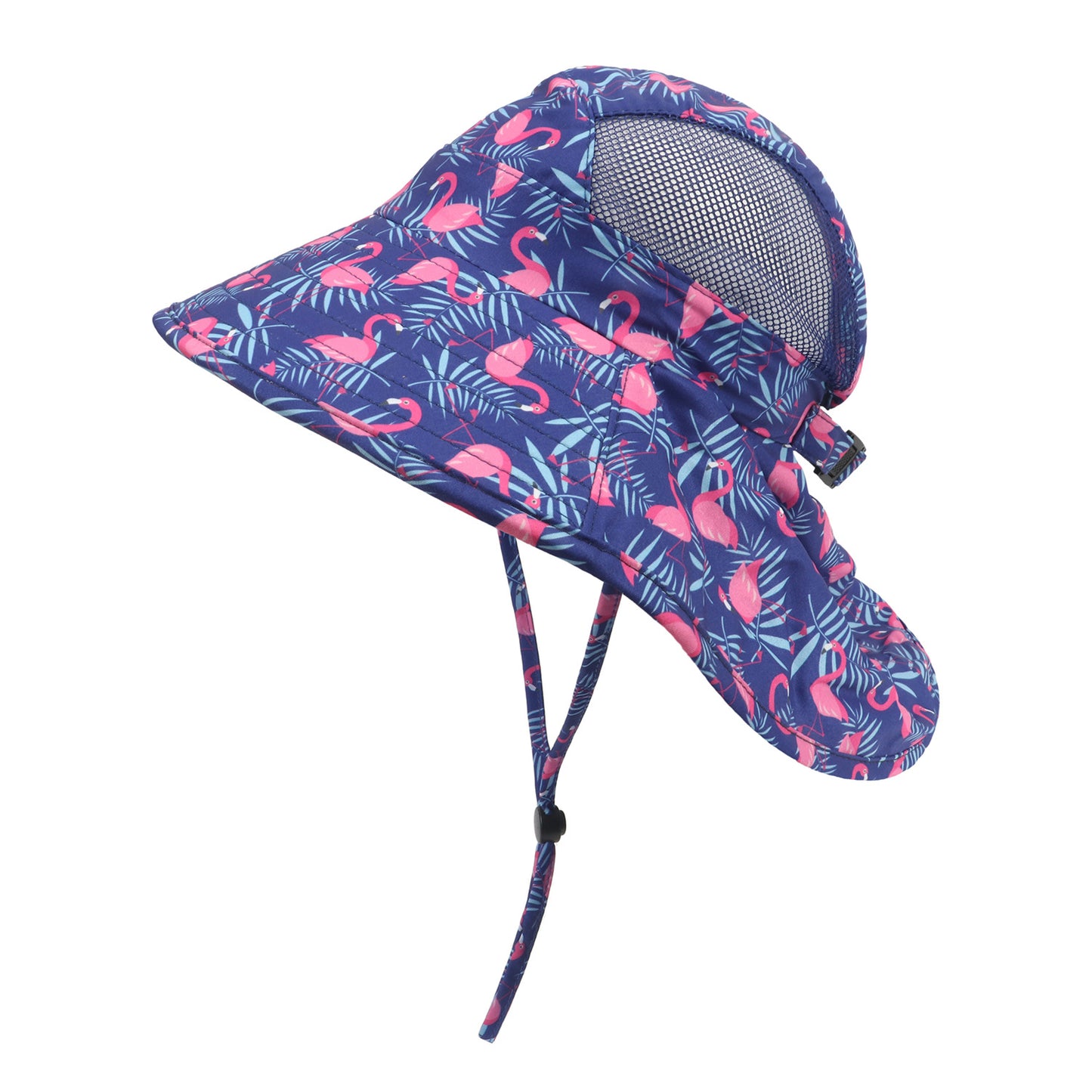 Children's Big Eaves Animal Printing Air-permeable Beachwear Neck Protection Bucket Hat Quick-drying Shawl Hat
