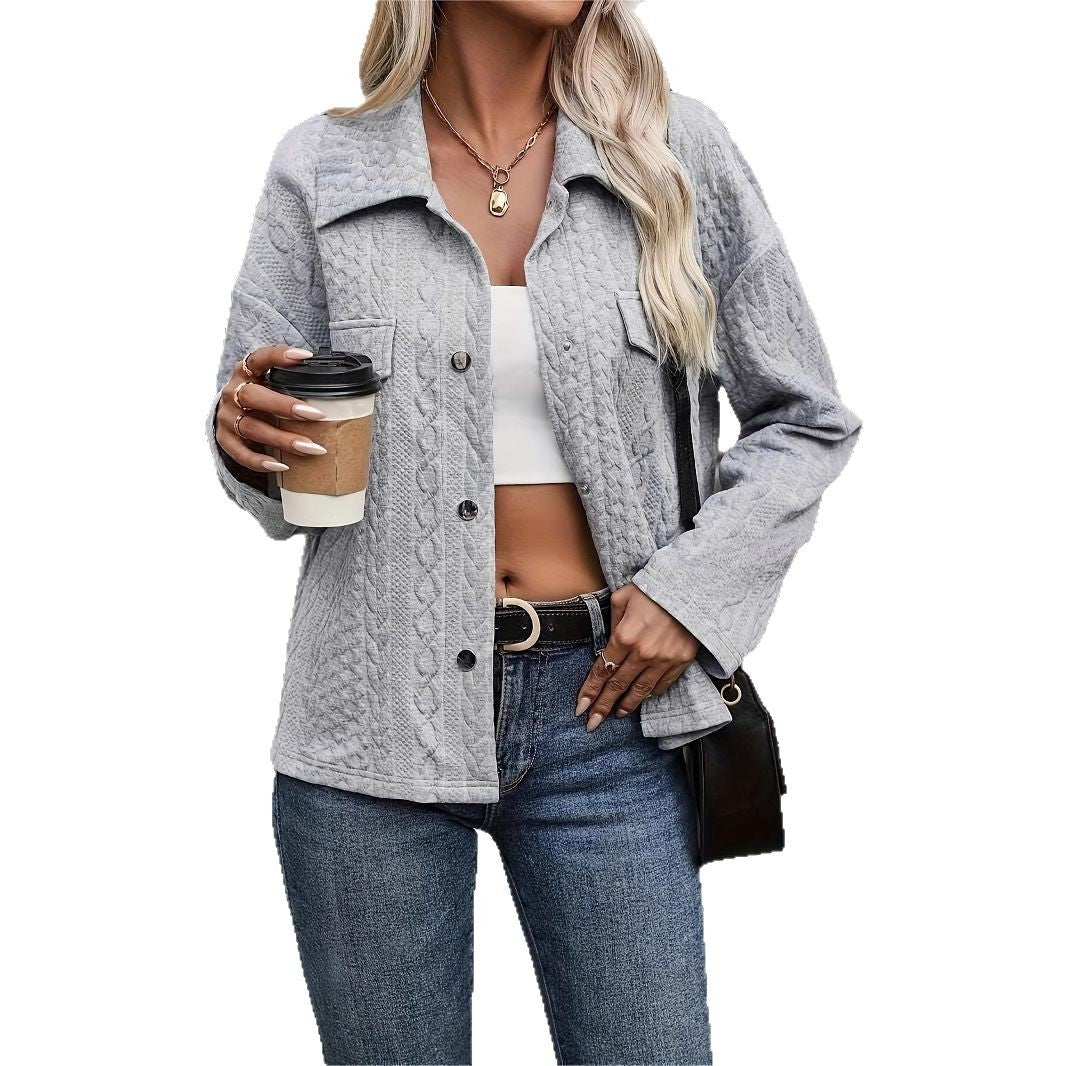 Pocket Button Casual Fashion Loose Jacket Coat