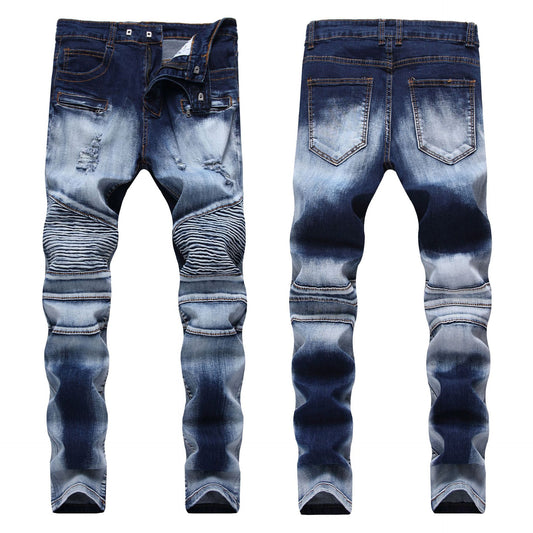 Slim-fit Foreign Trade Men's Straight-leg Jeans Men's Trousers