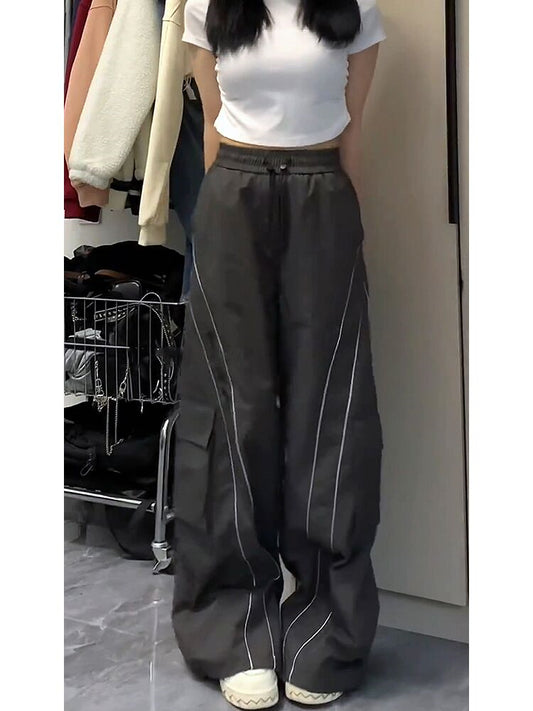 Vintage Cargo Track Pants til kvinder Afslappede Oversized Y2k Sweatpants Bukser