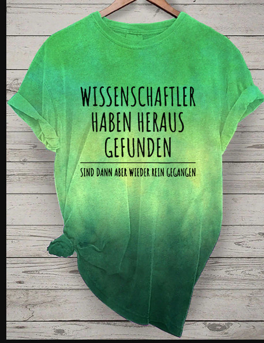 Cotton-like Printing Gradient Of Women's T-shirts