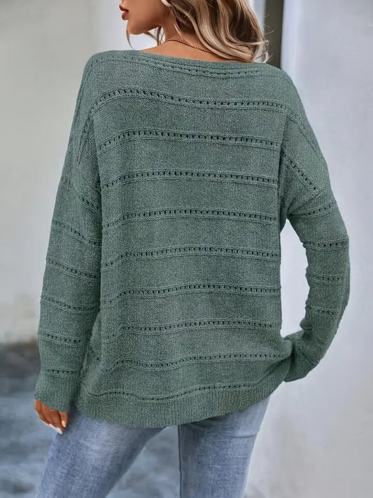 Women'S Casual Long Sleeve Pullover Sweater