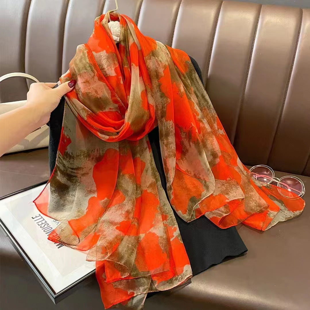 Yarn Cashew Printed Beach Travel Sun Protection Scarf