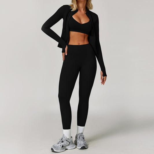 Tight Quick-drying Fitness Yoga Outdoor Running Sports Three-piece Suit