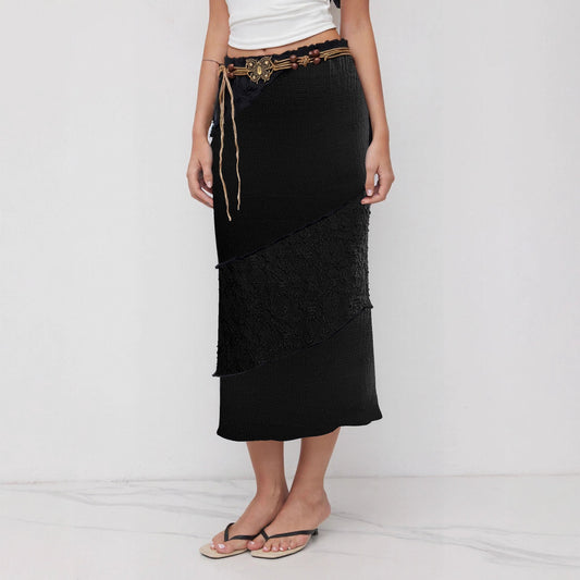 Retro Woven Butterfly Waist Cord Accessory Skirt