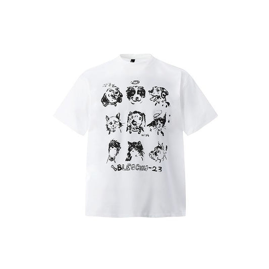 Street Pattern Loose Short Sleeve T-shirt