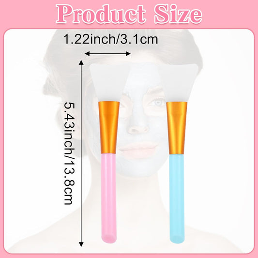 1 Pcs Reusable Silicone Face And Body Mask Applicator Soft Hairless Spatula Brush For Clay, Mud, Lotion And DIY Skincare, 6 Colors