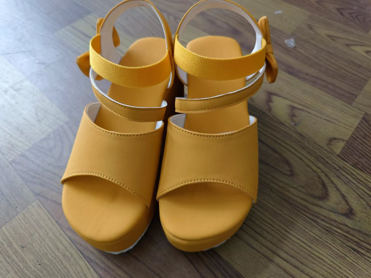Plus Size Kilerygsandaler I Ruskind Med Åben Tå Til Kvinder