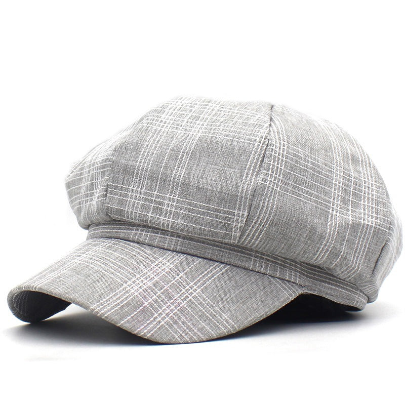 Spring Summer Outdoor Sun Hat Casual Plaid