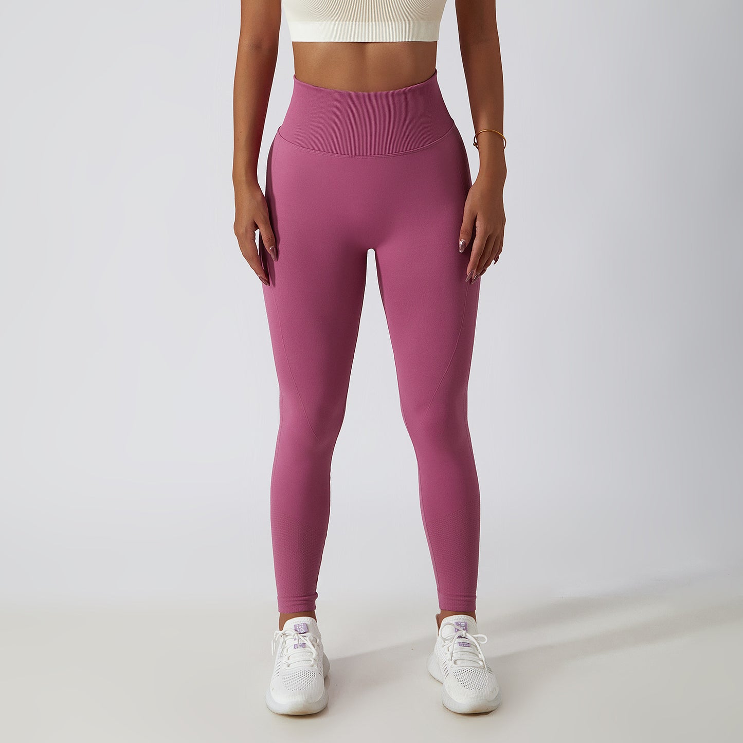 Outdoor Running Hip Raise Yoga Pants Women's Seamless Knitted Tight High Waist Breathable Sports Yoga Pants Yoga Pants