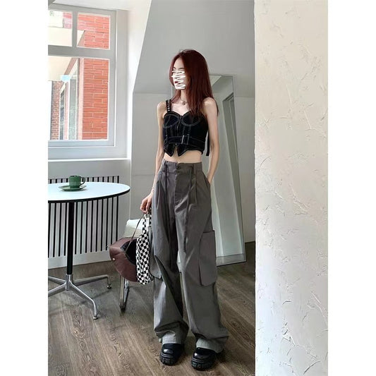 New Simple Harajuku Style Sports Pants Women's High Waist Show Thin