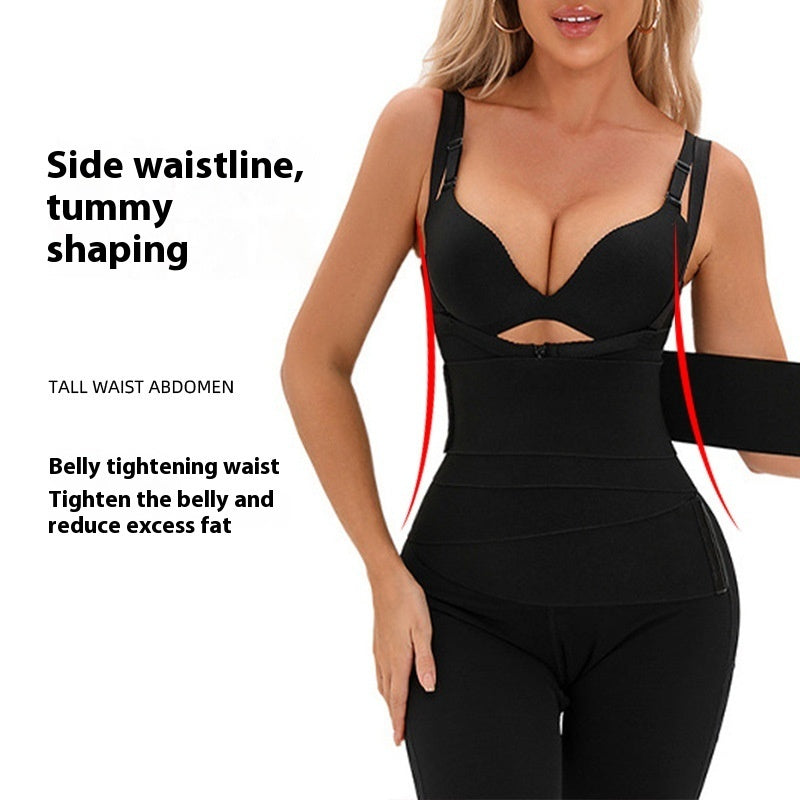 Women's High Waist Hip Raise Pants One-piece Corset