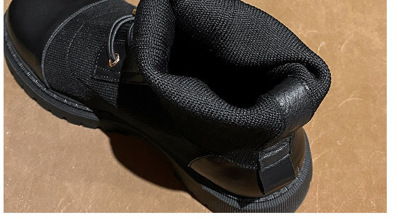 Vintage Metal Buckle Knight Martin Boots
