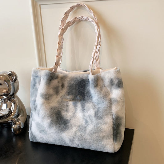Ink Painting Contrast Wool Bag Weaving