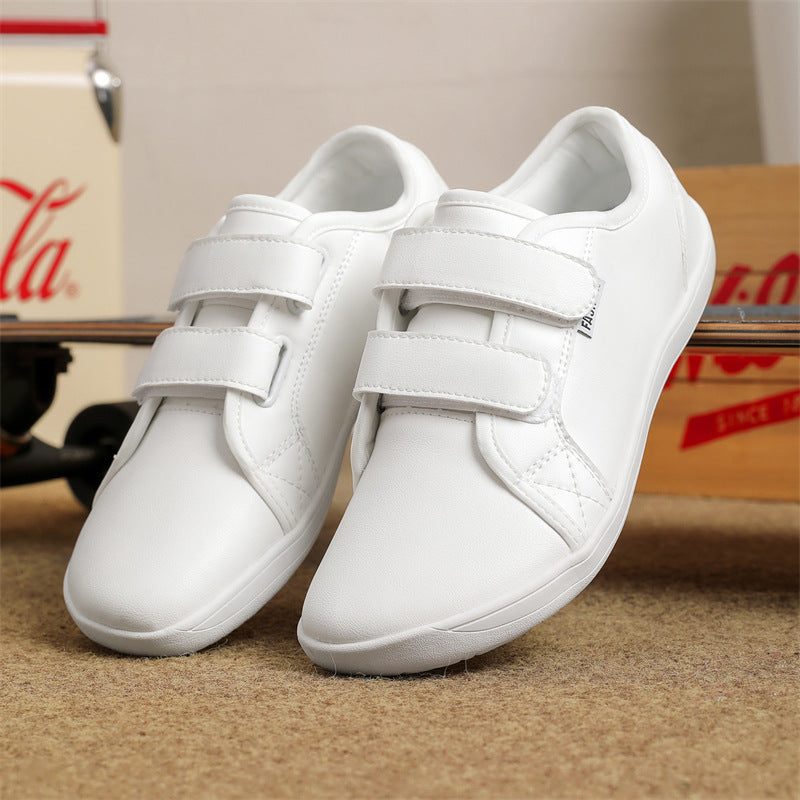 Men's And Women's Leather Wide Toe Plus Size Velcro Casual Shoes