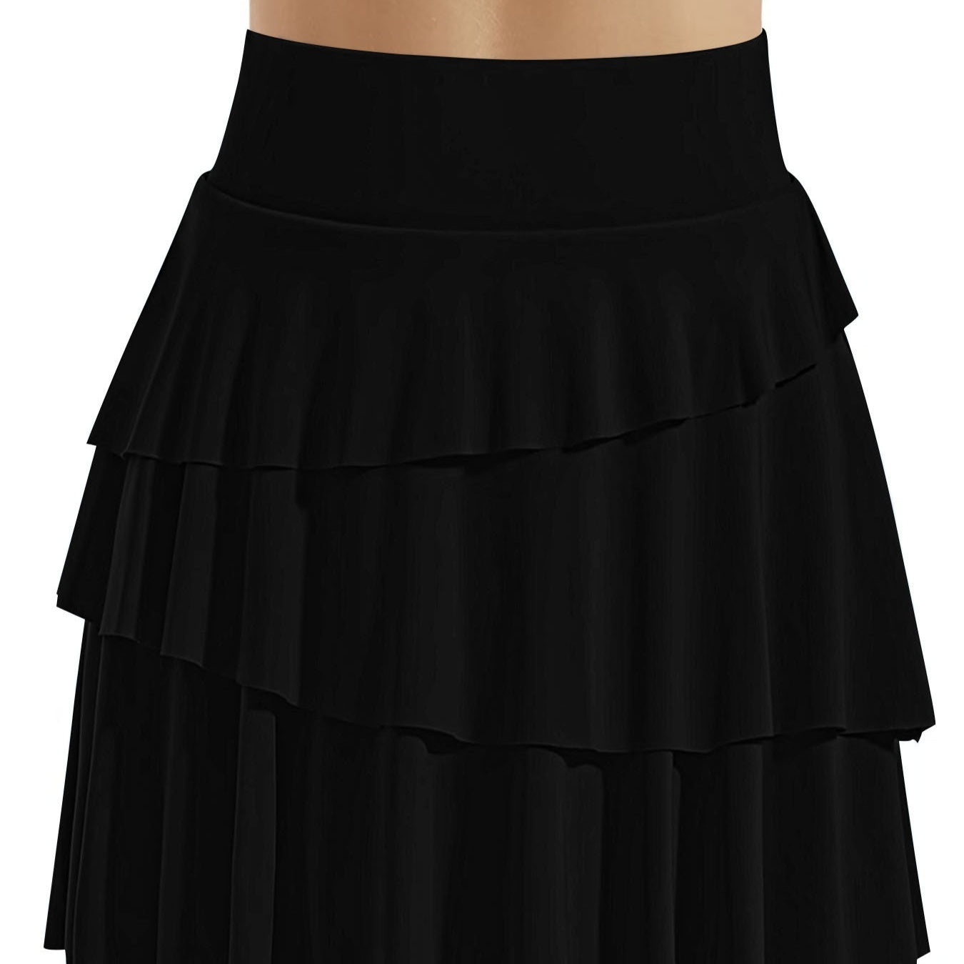 Fake Two-piece Skirt High Waist Pleated Sports Ladies