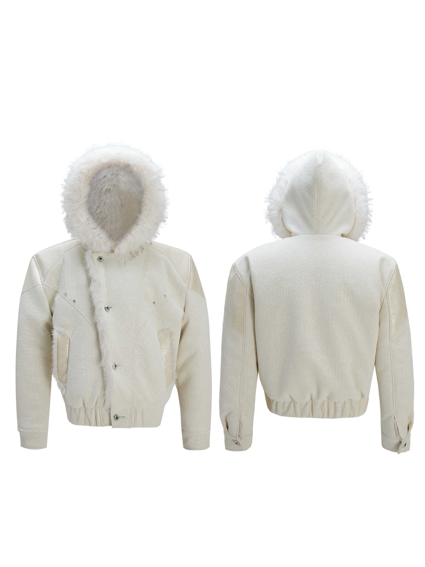 Thickened Mens Hooded Jacket Reversible