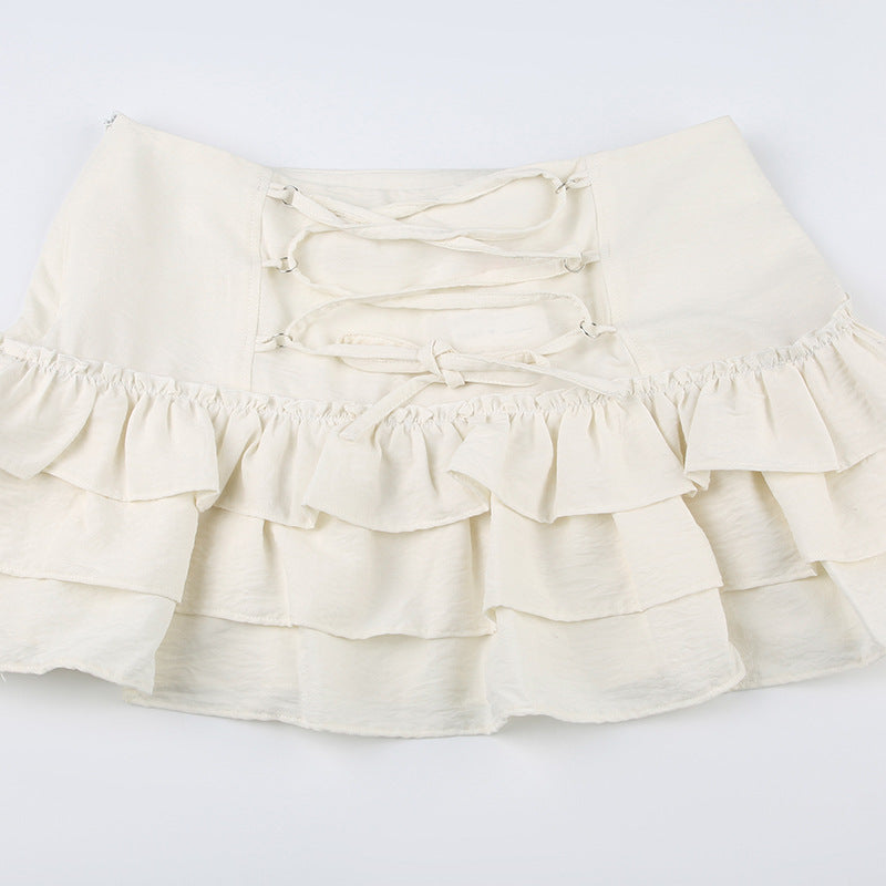 Women's Fashionable Low Waist Pleated Skirt