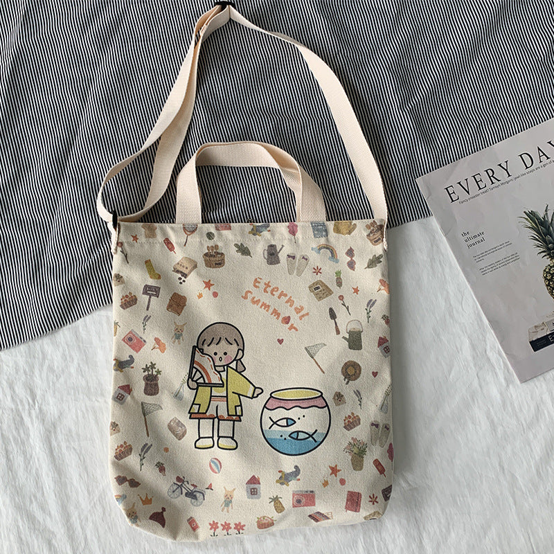Crooked Canvas Bag Women's Shoulder Versatile