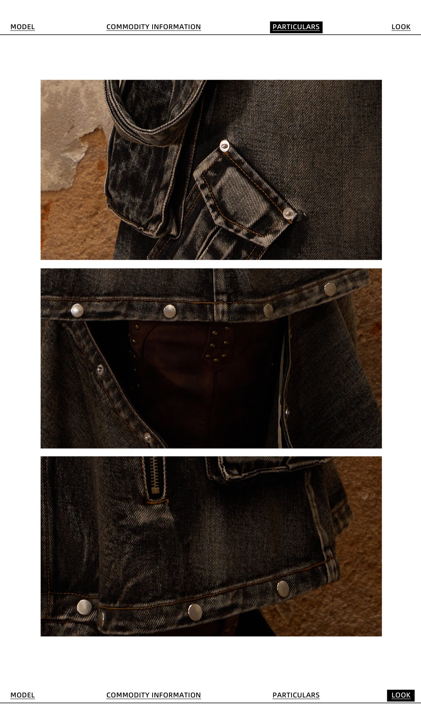 Detachable Denim Suspender Skirt 3-in-1